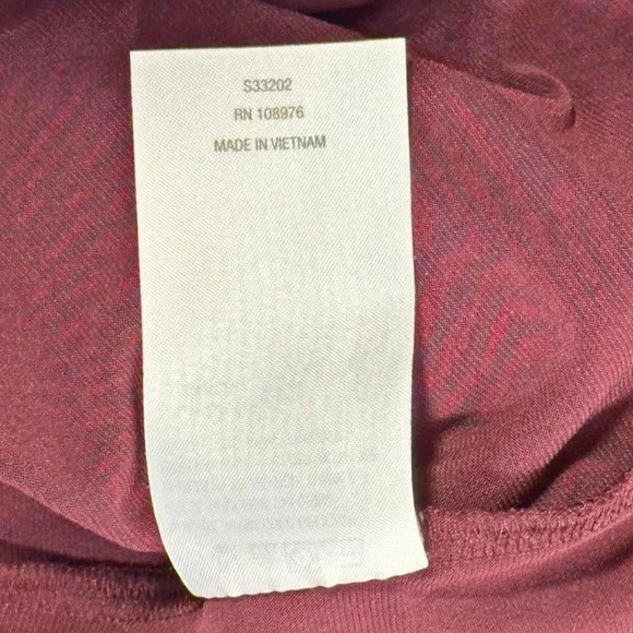 Curations Maxi Dress Size Small Petite Burgundy Wine Crossover Top Long Sleeved - Picture 4 of 9